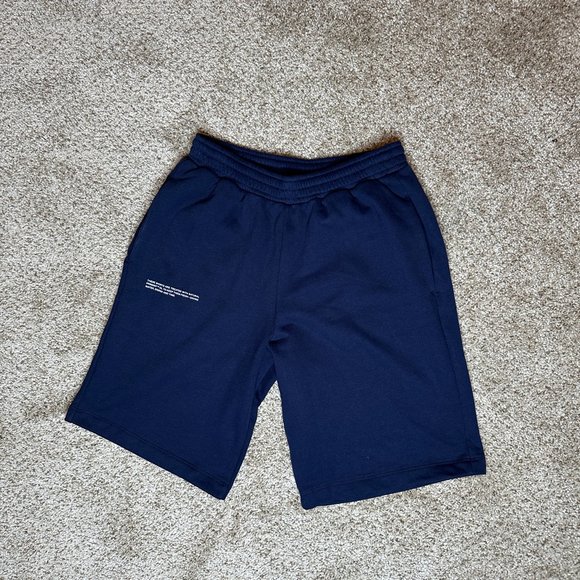 Pangaia 365 Long‎ Navy Organic Cotton Sweat Shorts Unisex S - Picture 2 of 7